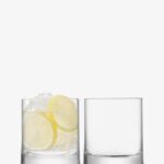 LSA International Gin and Tonic Tumbler Glasses 10 oz, Set of 2, Luxury Elegant Drinking Glassware with Subtly Flared Base