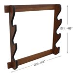 Rush Creek Creations | Indoor Gun Rack for up to 3 Rifles or Shotguns, Wood Construction with Scratch-Resistant Finish Gun Storage for Firearms, Alternative for Gun Safe for Rifles and Pistols